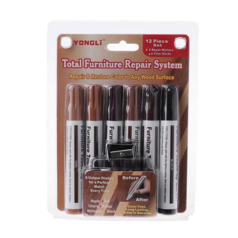 Yongli Set Spidol Pewarna Kayu Wood Repair Sticks Marker 12 PCS YL228