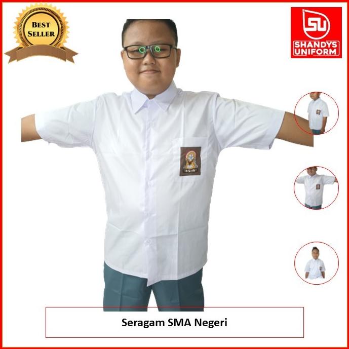 seragam sekolah sma / seragam anak sekolah / baju putih pria