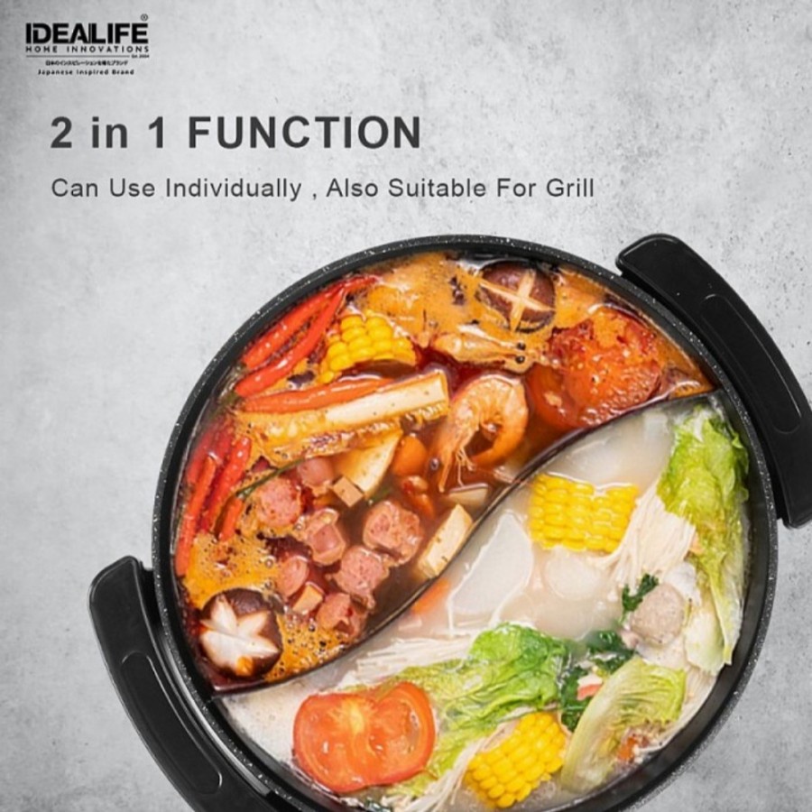 IDEALIFE IL 116A - Electric Grill / Shabu - Panci Shabu Shabu Listrik