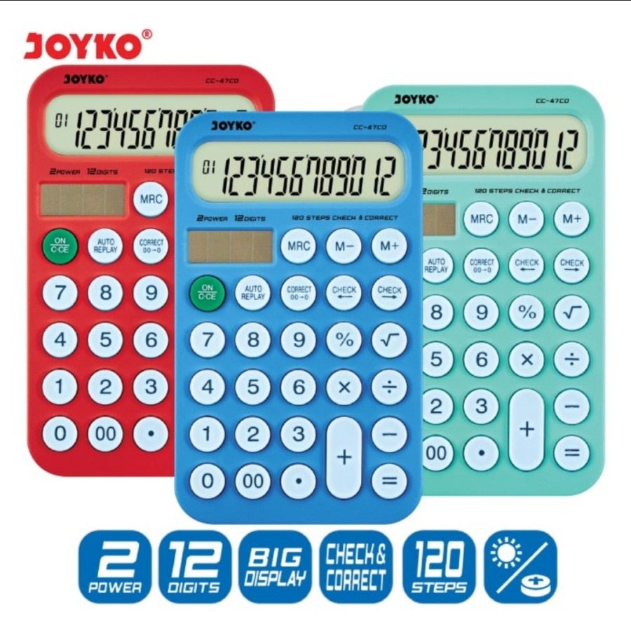 

JOYKO CC-47CO - Check & Correct Calculator Kalkulator Bisa Cek Ulang