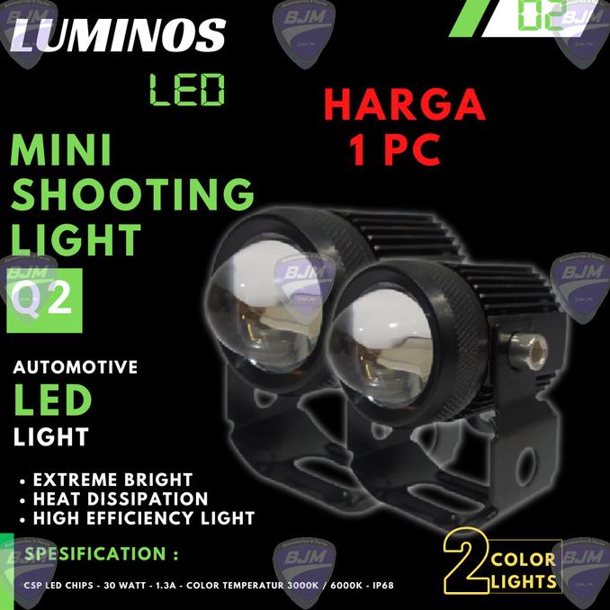 LAMPU TEMBAK SOROT LASER LED 2 WARNA LUMINOS Q2 D2 LAMPU KABUT TERANG
