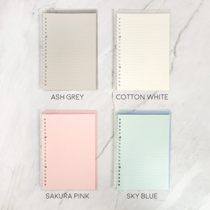 

Panmomo Slim File Binder Notebook B5 / Binder B5 / Buku Binder - Cotton White