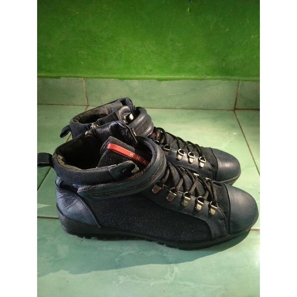 Sepatu prada navy black shoes for men (milano)