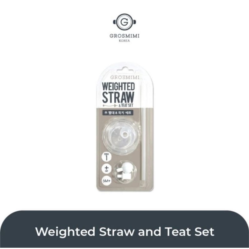 GROSMIMI Weighted Straw &amp; Teat Set