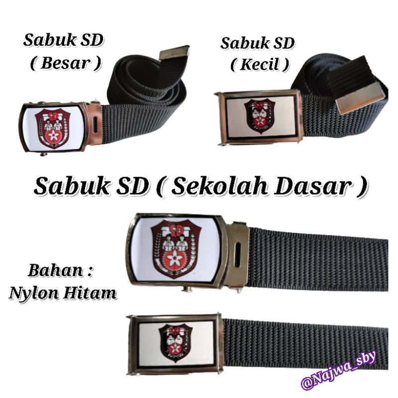 SABUK /GESPER/ IKAT PINGGANG SEKOLAH ( SD , SMP , SMA , PRAMUKA ) Bahan : Nylon