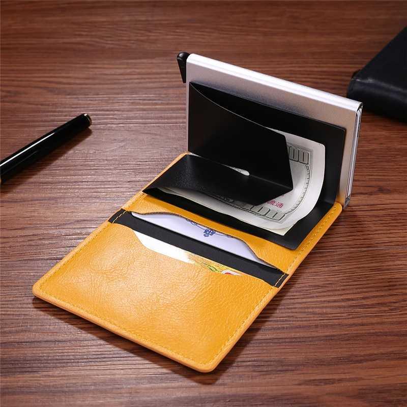 Dompet Kartu Anti RFID Bahan Kulit dengan Holder Aluminium B-005 Magnetik Dompet Kartu Rfid Dompet Anti Rfid Dompet Kebutuhan Dompet Anti Rfid Magnetik Aksesoris Wanita Kebutuhan Wanita Dompet Rfid Wanita Dompet Rfid Kulit Dompet Rfid Blocking