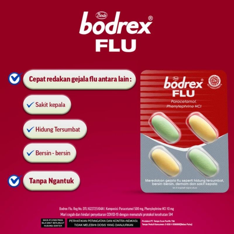 Bodrex Flu 1 BLISTER @ 4 kaplet