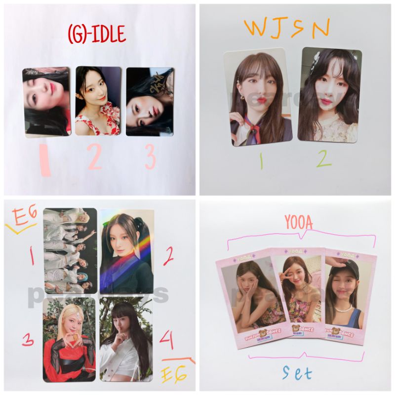 PHOTOCARD GIRLGROUP (G)-IDLE/EVERGLOW/WJSN/YOOA ETC