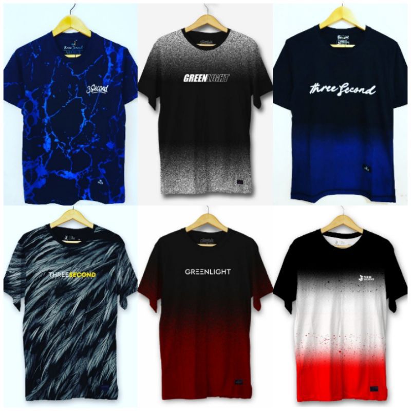 KAOS PRIA DISTRO 3SECOND PAKAIAN PRIA BAJU PRIA