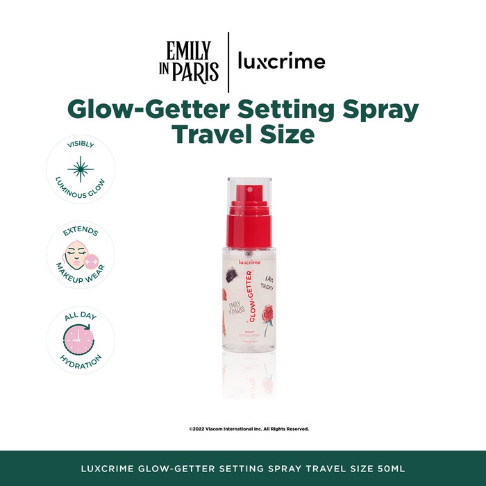 Luxcrime EMILY IN PARIS Setting Spray 50 ml - Glow Getter Pengunci Make Up Ulti matte Seting Spray