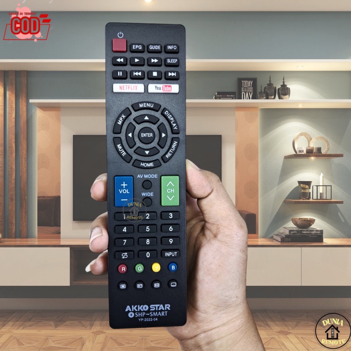 Remote Smart TV SHARP AQUOS ANDROID LED Youtube SHARP SMART