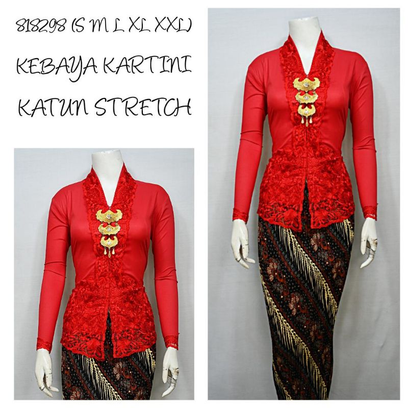 Indah KEBAYA KARTINI LENGAN PANJANG BORDIR SENADA KATUN STRETCH KEBAYA WISUDA KEBAYA KATUN KEBAYA AK