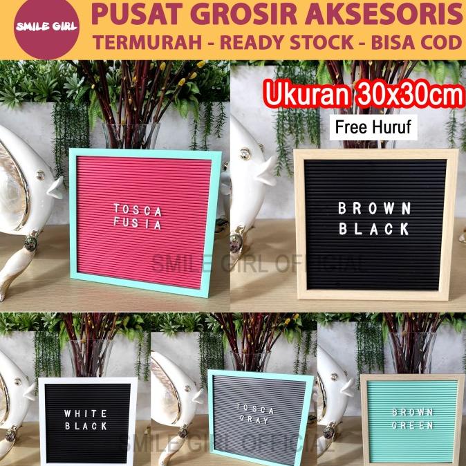 Papan Nama Bayi / Letter Board Kekinian SmileGirl 30x30