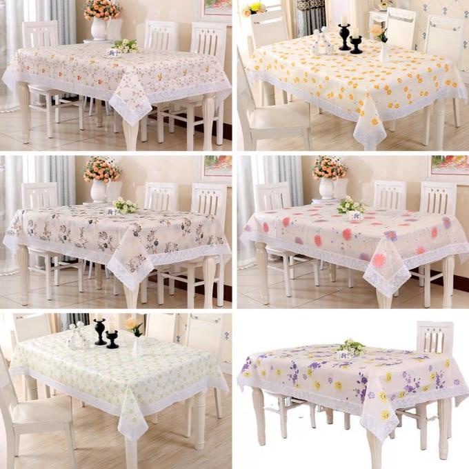 alas taplak meja makan renda PVC anti air