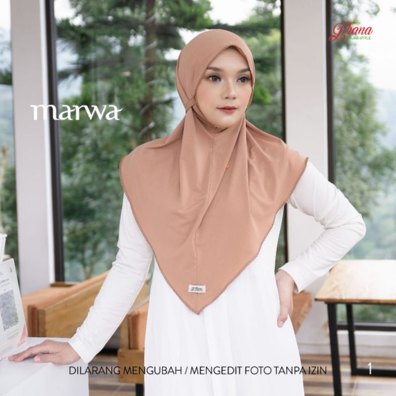 Hijab Bergo instan jersey MARWA Picot ori LIANA