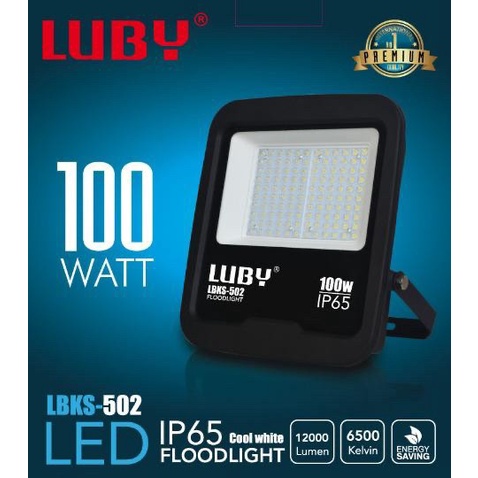 Terlaris Lampu Sorot / Lampu Tembak Led Putih 100 Watt-502 Premium Luby - Sni