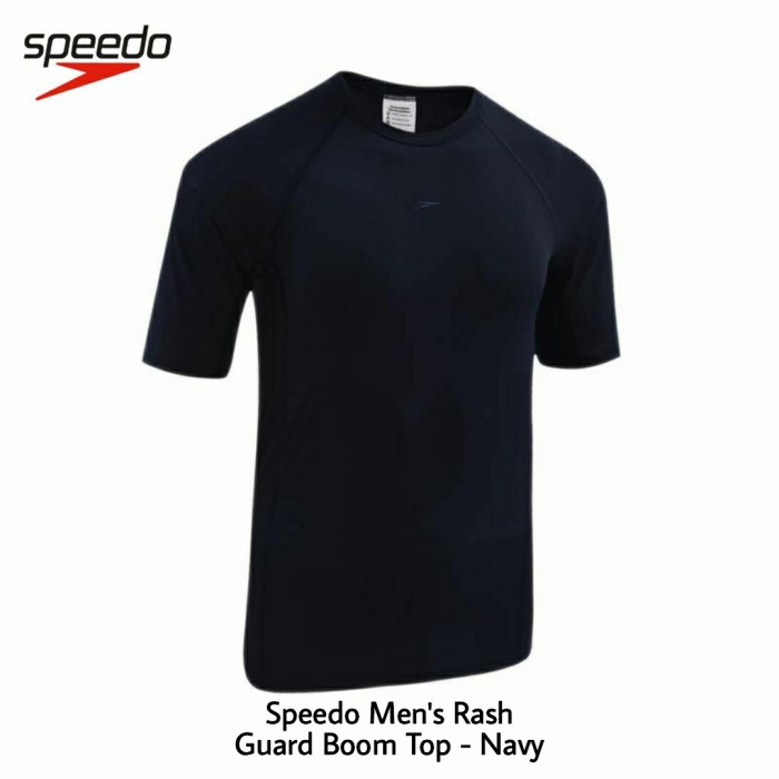 Terlaris Baju Renang Pria Speedo Original - Men'S Rash Guard Boom Top Navy