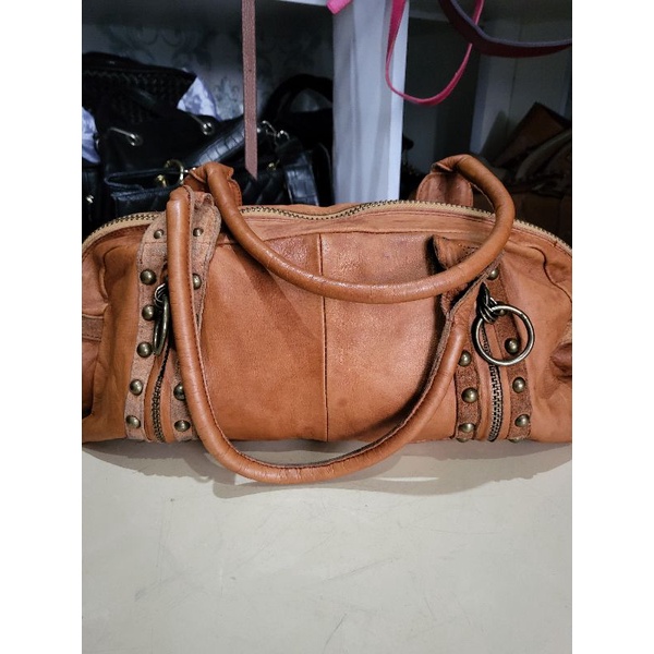 tas kulit model speedy, merk dakota, preloved