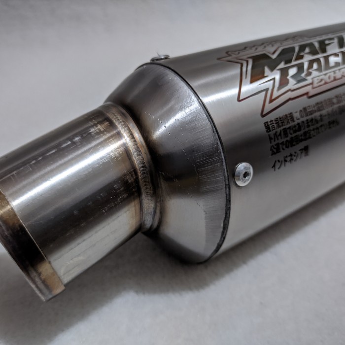 Silincer Knalpot Mafia Original Model Oval Bahan Stenlis Tebal 50Mm