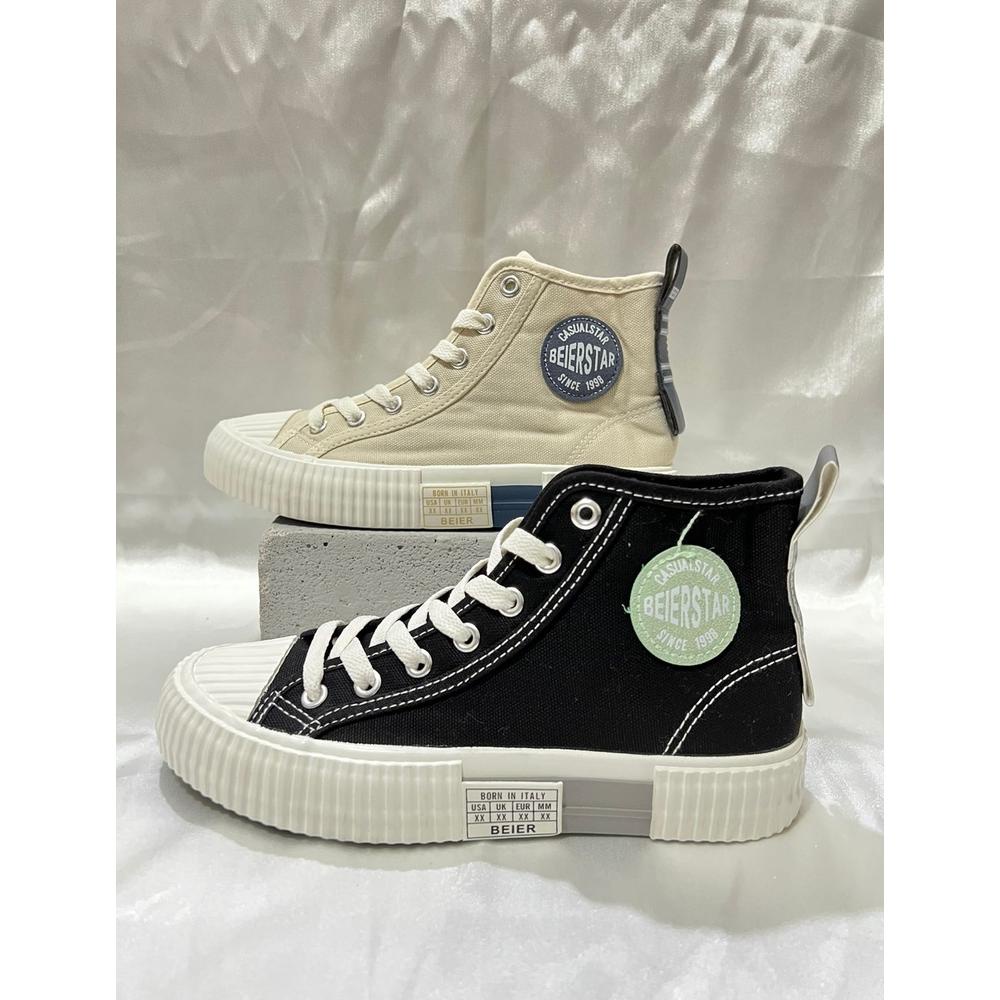( Bisa Cod ) IMPORT Sepatu Wanita Sneaker Canvas Tinggi Wanita Casual Size 35-40 BEIER STAR NORMAL