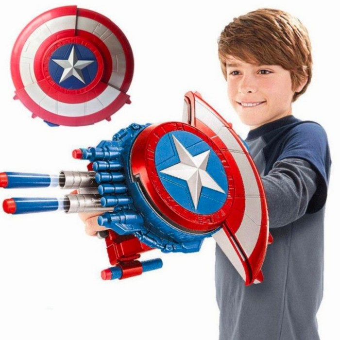 Mainan Tembakan Perisai Captain America Pistol Nerf Kaptain amerika