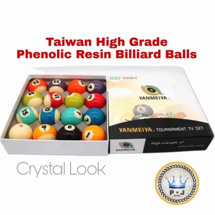 Set BolaBilliard Balls YanmeiyaModel Cyclop Meja 9 Ft