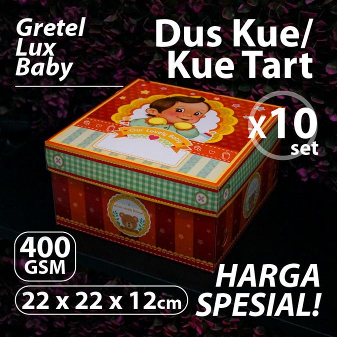 

Paket 10 pcs - Dus Cake Motif 22 x 22 x 12 cm - GRETEL LUX BABY - Kue len14