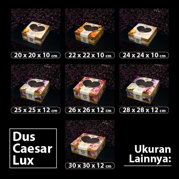 

Paket 10 pcs - Dus Cake Motif 30 x 30 x 12 cm - CAESAR LUX - Box Kue len14