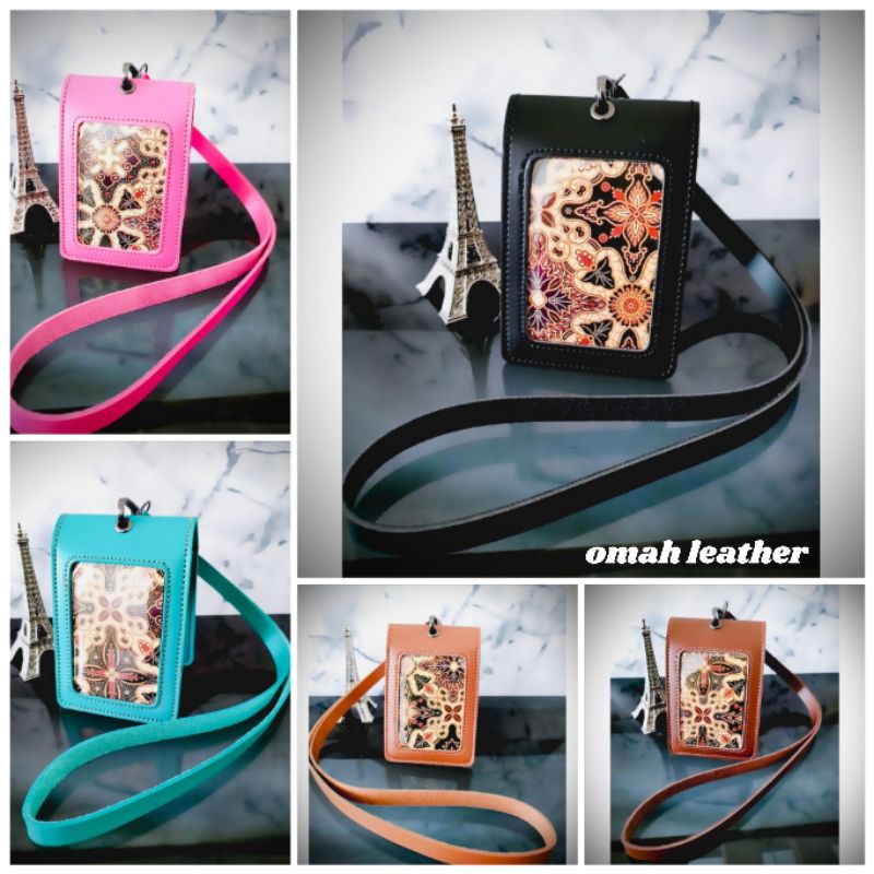 

ID Card Holder Name Tage Kulit Dua Slot Bolak Balik Magnet