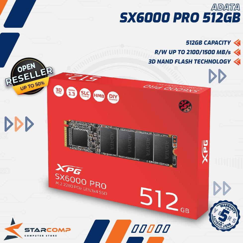 Adata XPG SX6000 Pro 512GB M.2 2280 Internal SSD PCIe NVME SX 6000