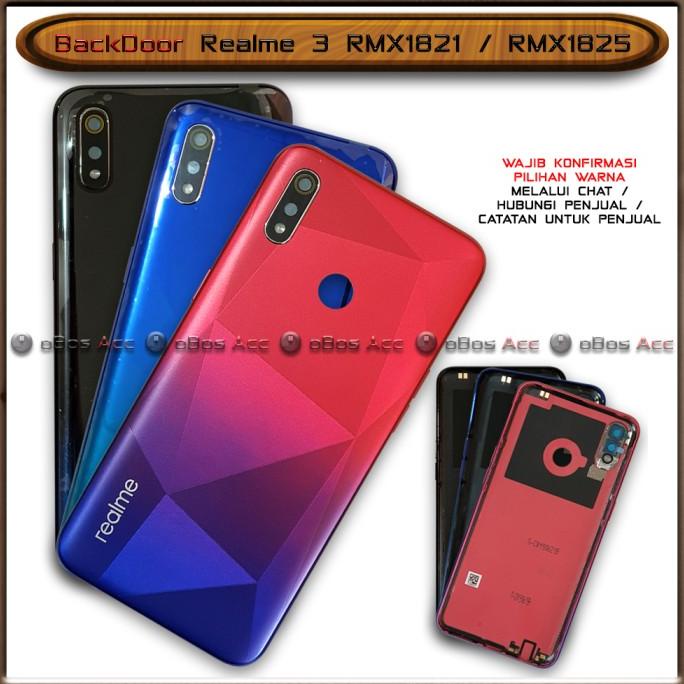 BackDoor Tutup Casing Belakang HP Realme 3 RMX1821 RMX1825 Cover