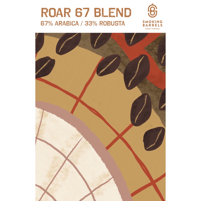 

ROAR 67 BLEND 1KG -Dark Roast Biji Kopi Bahan Es Kopi Susu