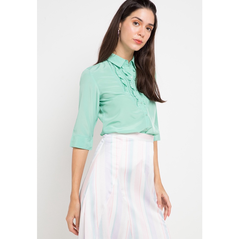 Kemeja Wanita Cardinal Original Cewek Poliester Femme Shirts Perempuan