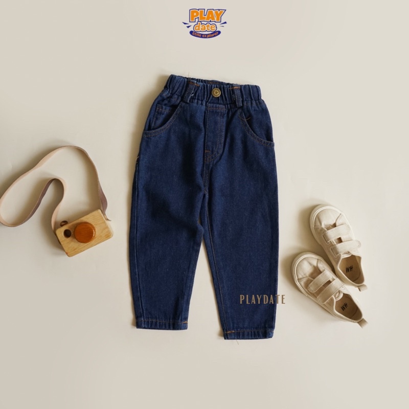 Playdate Celana Panjang Jeans Denim Anak Laki Laki Perempuan Unisex 1-5 Tahun