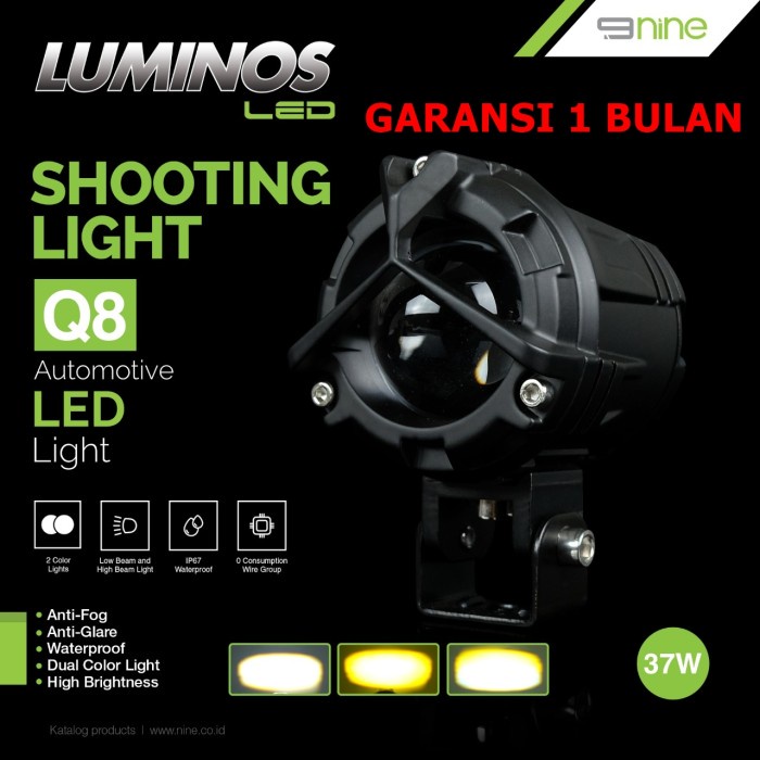 Terlaris Lampu Led Tembak Sorot Laser 2 Warna Original Luminos Q8