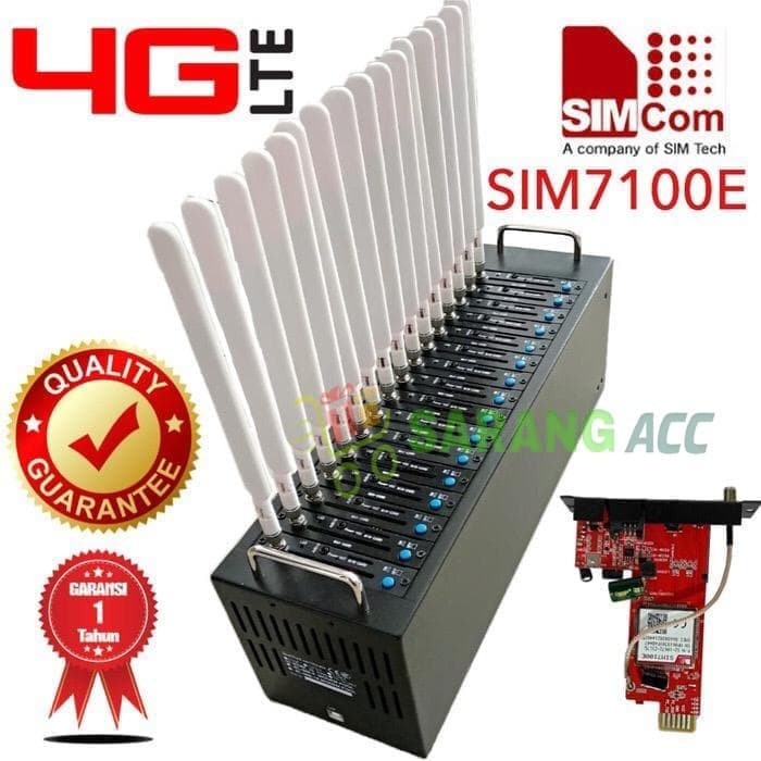 Terlaris Modem Pool 16 Port 4G Sim7100E By Simcom