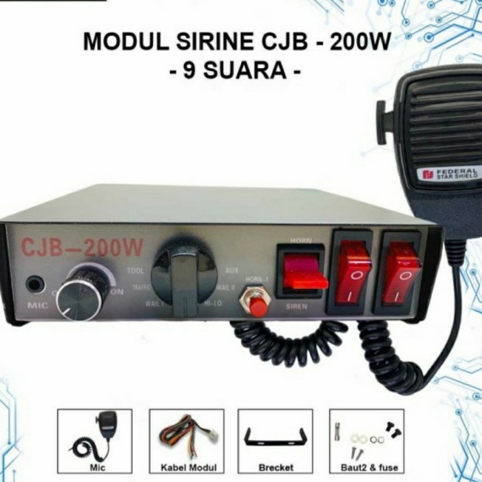 MODUL SIRINE CJB 200 WAT 9 SUARA I TOA MODUL SIRINE CJB 200W 9 SUARA