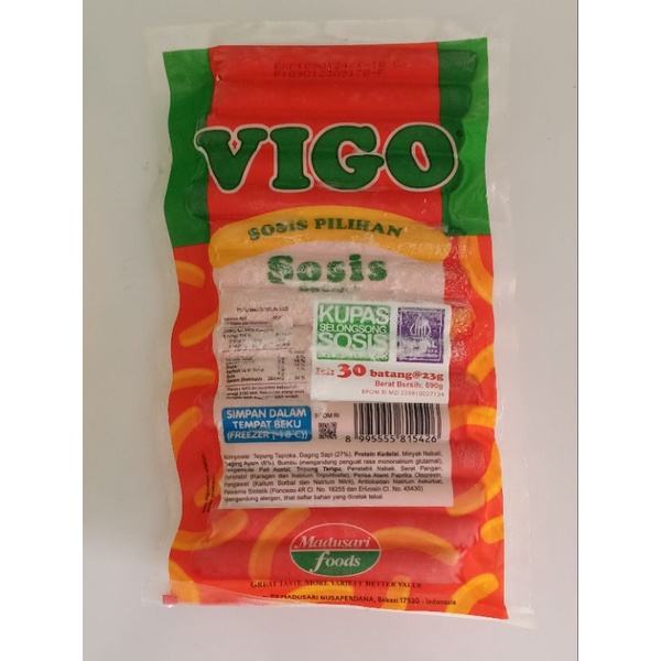 

Sosis Ayam Vigo 700 Gram 30 pcs