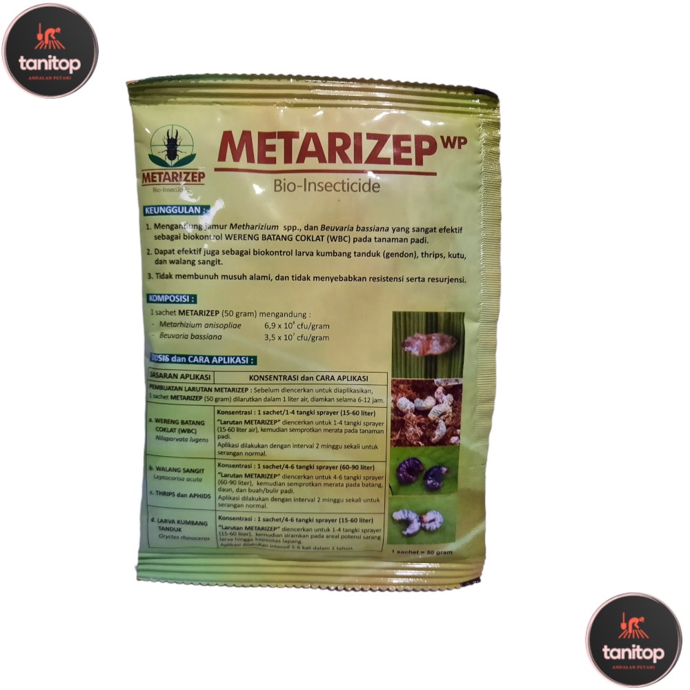 Metarizep 50 Gram Obat Hama Uret Tanah Dan Ulat Tanah Ampuh
