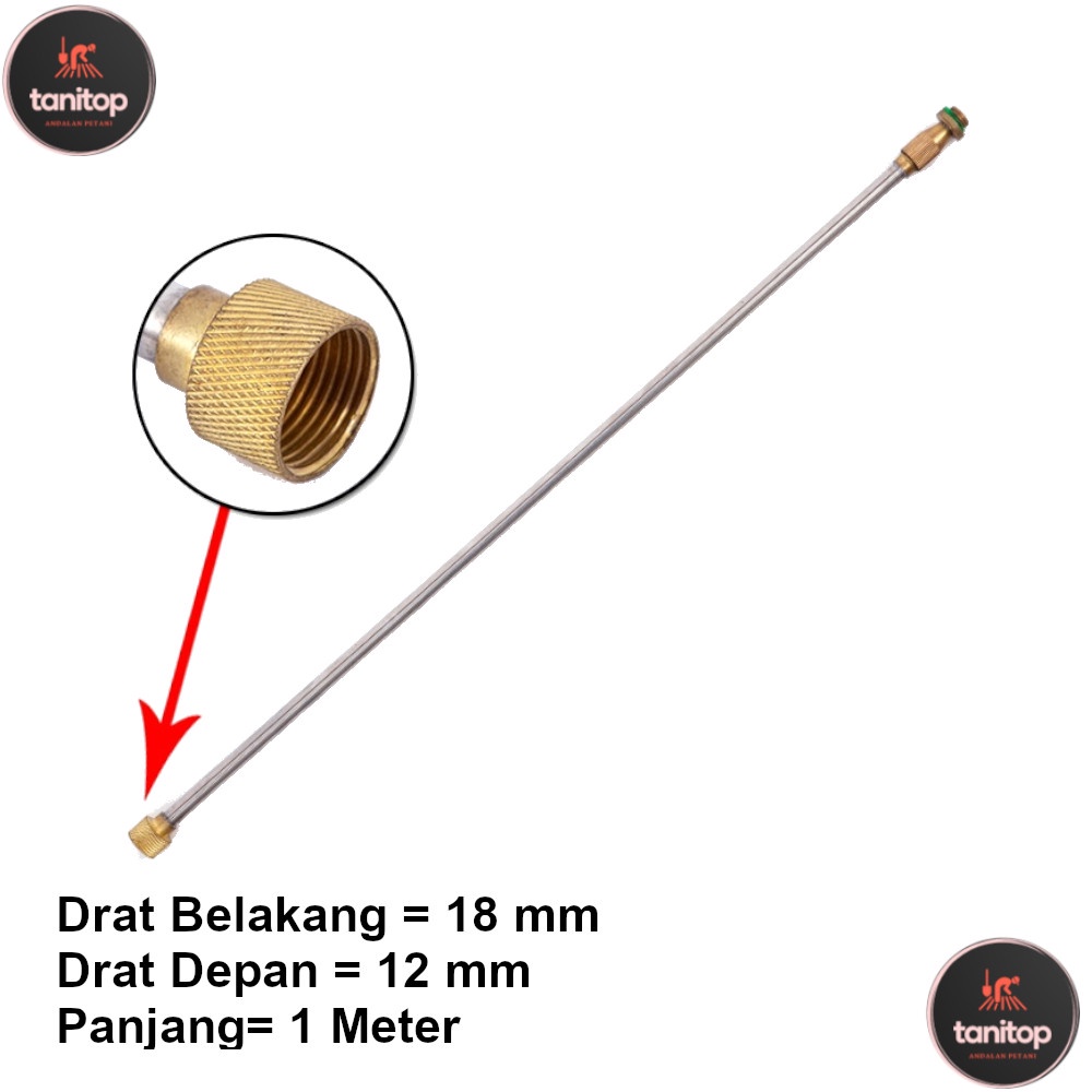 Stik Sprayer Elektrik Panjang 1 Meter Bahan Kuningan Berkualitas