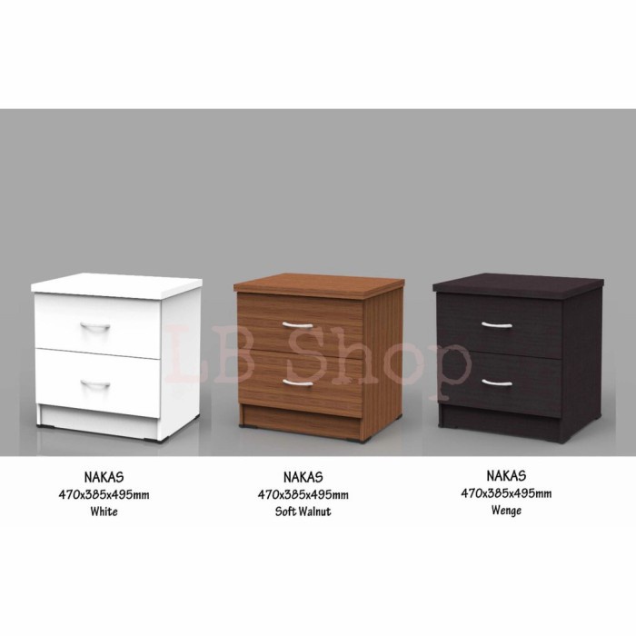 Terlaris Lemari Kayu Kecil Laci/Nakas Laci Vivo Bedside Table Ukuran 47X39X50