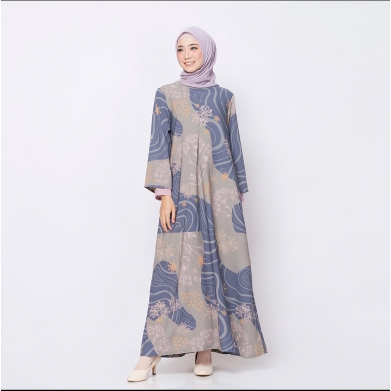 ORI ZM Zaskia Mecca - Luny Dark Grey Gamis - Jelita Indonesia - Edisi Maluku