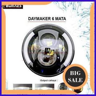 Daymaker 7 Inchi 6 Mata Led Superbright Headlight Lampu Depan last stok 29M4R23