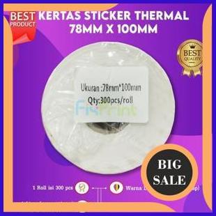 

Kertas Sticker Thermal 78mm X 100mm Label Resi Barcode 78 X 100 mm 300 suku cadang 54PR23