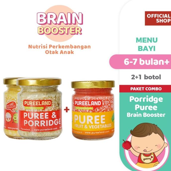 pureeland baby porridge - brain booster / mpasi bayi organik dpb02