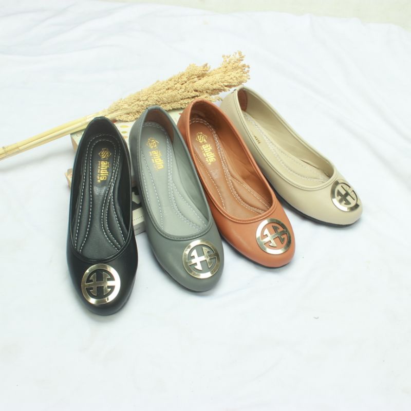 Sepatu Flatshoes Wanita Ballerina Flat Shoes Andis AN04