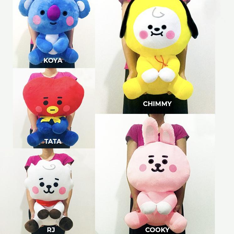 SMG.24Ap23ˢ ◦ Boneka BT21 Sitting Duduk Super Jumbo BTS/ Boneka BTS Korea Unofficial Tata Koya Chimm