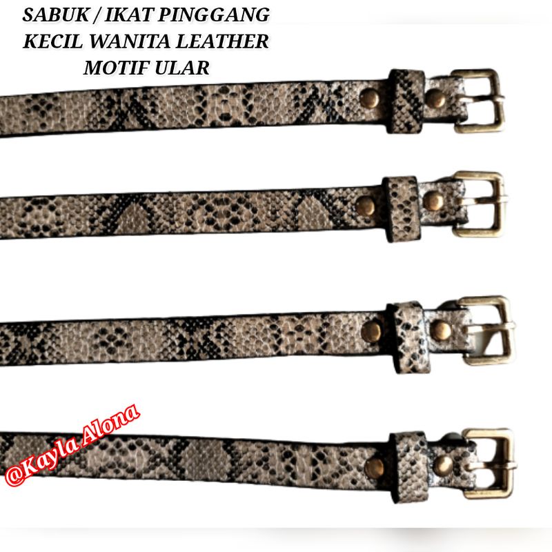 SABUK / GESPER / BELT / IKAT PINGGANG KECIL WANITA  LEATHER MOTIF ULAR