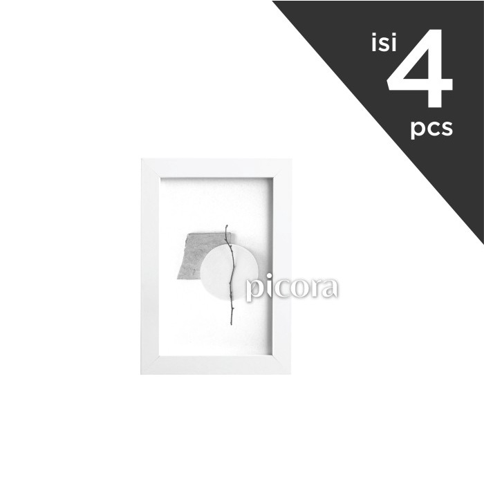 PICORA ALTO 4R 10x15cm Pigura Frame Bingkai Foto - ISI 4 PCS - Rustic Gray