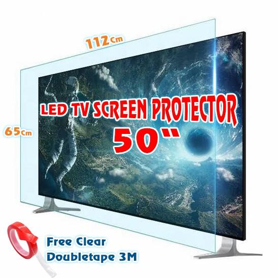 Pelindung Layar TV LED 50"inch _Akrilik _ Screen guard-Tempered glass